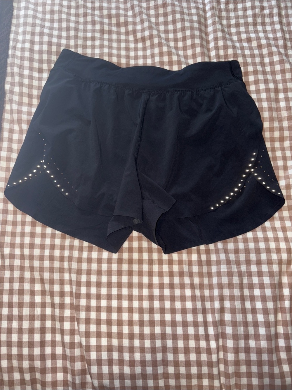 lululemon athletica Black Women's Athletic Layered Shorts with Stud Accents